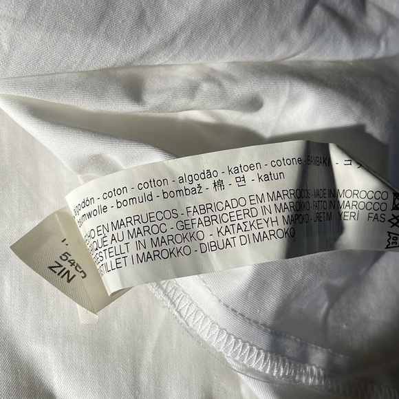 Zara Trafaluc whit cotton ruffled blouse NWT size Small - Picture 8 of 9